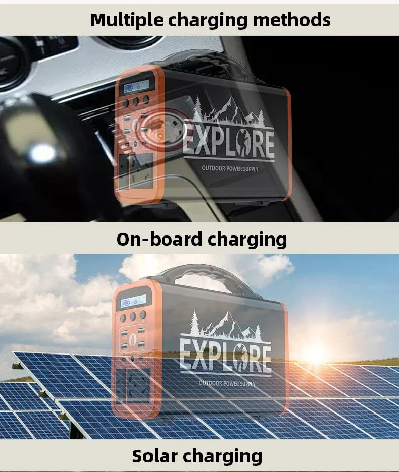 400W Portable Power Station 360WhSolar Generator 220V LiFePO4 battery Outdoor Emergency Mobile Power Bank AC/DC Home Camping