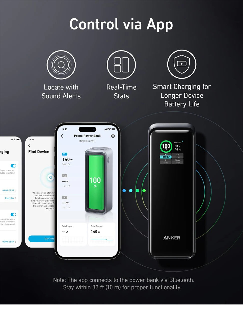 Anker Prime Power Bank 27650mAh 3-Port 250W Portable Charger (99.54Wh) Spare Battery Portable Power Bank Large Capacity